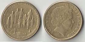 Австралия 1 доллар 2009 год (Елизавета II) (100 лет пенсионному фонду)
