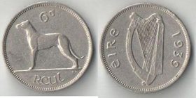 Ирландия 6 пенсов 1939 год (тип II, никель)