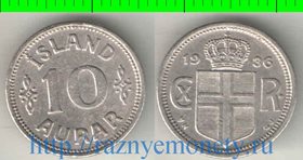 Исландия 10 эре (1929-1939) (тип II, N-GJ) (редкий тип и номинал)
