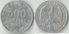 Германия (Веймарская республика) 500 марок 1923 год A