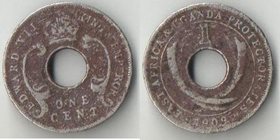 Восточная африка Брит. (Уганда) 1 цент 1909 год (Эдвард VII)