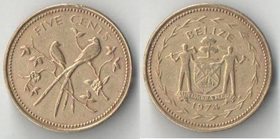 Белиз 5 центов 1974 год (редкий тип)