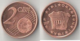 Словения 2 евроцента 2007 год