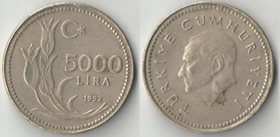 Турция 5000 лир (1992-1994) (никель-бронза)