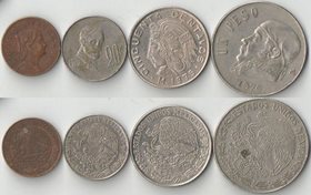 Мексика 5, 20, 50 сентаво, 1 песо (1970-1982)