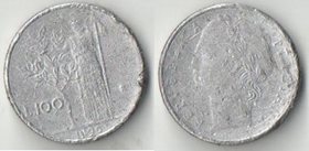 Италия 100 лир (1990-1992) (тип II, малая) (нечастый тип) битая
