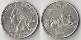 США 1/4 доллара 2000 год (Вирджиния)
