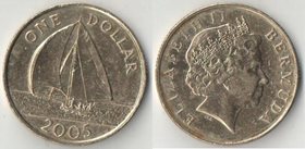 Бермуды (Бермудские острова) 1 доллар 2005 год (Елизавета II) (тип III)