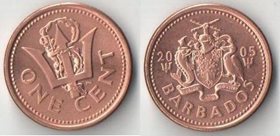Барбадос 1 цент (1992-2007) (тип II) (медь-цинк)