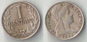 Колумбия 1 сентаво 1938 год (медно-никель) (нечастая)