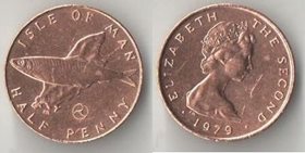 Мэн 1/2 пенни (1976-1979) (Елизавета II) (рыба)
