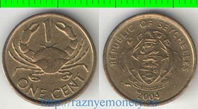 Сейшельские острова 1 цент (1990-2004) (тип II) (латунь)