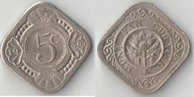 Кюрасао 5 центов 1948 год (тип II, год-тип, нечастый тип)