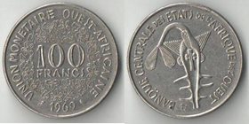 Западная африка 100 франков (1967-2000)