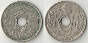 Франция 25 сантимов 1938 год (тип 1938-1940) (никель-бронза)