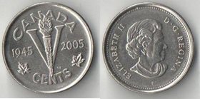 Канада 5 центов 2005 год (Елизавета II) (65 лет окончания ВОВ)