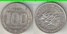 Камерун 100 франков 1967 год (тип I, нечастый тип)