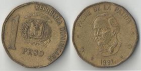 Доминиканская республика 1 песо 1991 год