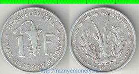 Западная африка 1 франк (1961, 1964-1975) (тип I, нечастый тип)