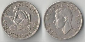 Новая Зеландия 1 шиллинг (1948-1952) (Георг VI не император) (дорогой и нечастый тип)
