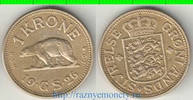 Гренландия 1 крона 1926 год (тип I, год-тип) (алюминий-бронза)