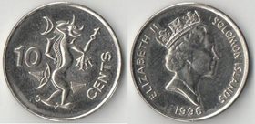 Соломоновы острова 10 центов (1990-2005) (Елизавета II) (никель-сталь)