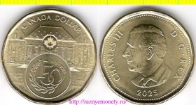 Канада 1 доллар 2025 год - КАРЛ III (ЧАРЛЬЗ III) - верховный суд 150 лет