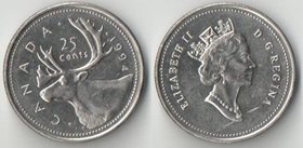 Канада 25 центов 1994 год (Елизавета II) (тип VI)