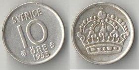 Швеция 10 эре (1952-1962) (серебро)
