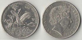 Австралия 20 центов 2001 год (Елизавета II) (Столетие Федерации - Северная территория)