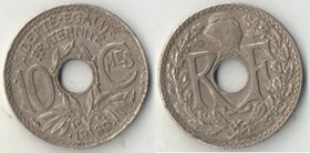Франция 10 сантимов (1938-1939) (никель-бронза)