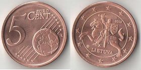 Литва 5 евроцентов 2015 год
