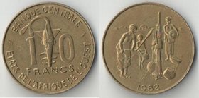Западная африка 10 франков 1982 год ФАО
