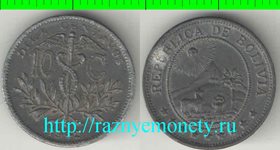 Боливия 10 сентаво 1942 (цинк) (год-тип, нечастый тип) 2