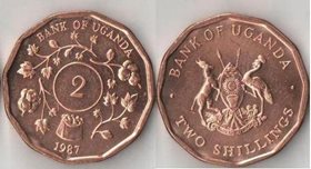 Уганда 2 шиллинга 1987 год