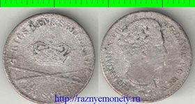 Дания 4 скиллинга 1841 год (Кристиан VIII) (серебро) (год-тип, редкость)
