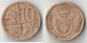ЮАР 10 центов 2002 год Dzonga
