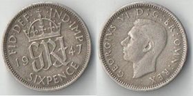 Великобритания 6 пенсов (1947-1948) (Георг VI)