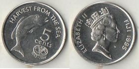 Фиджи 5 центов 1995 год ФАО (Елизавета II)