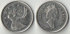 Канада 25 центов 2002 год (Елизавета II) (50-летие правления Елизаветы II)