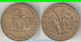 Западная африка 10 франков (1966-1981) (тип II) (алюминий-никель-бронза)