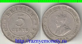 Британский Гондурас (Белиз) 5 центов 1936 год (Георг V)