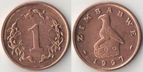 Зимбабве 1 цент (1989-1999) (тип II, бронза-сталь)