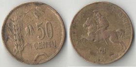 Литва 50 центов 1925 год