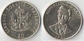 Гаити 20 сентимо (1986-1991) (медно-никель)