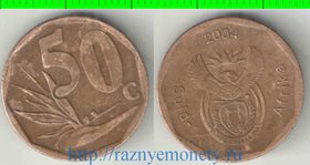 ЮАР 50 центов 2004 год (тип VI, год-тип) (Suid-Afrika)