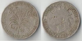 Гваделупа 50 сантимов 1903 год (редкость)
