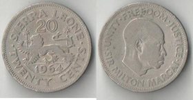 Сьерра-Леоне 20 центов 1964 года