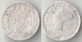Великобритания 2 пенса 1848 год (Виктория) (серебро)
