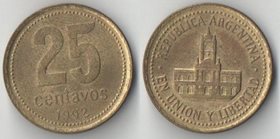 Аргентина 25 сентаво (1992, 1993, 2009, 2010) (алюминий-бронза)